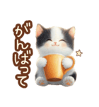 黒白ハチワレねこスタンプ（個別スタンプ：8）