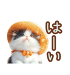 黒白ハチワレねこスタンプ（個別スタンプ：13）