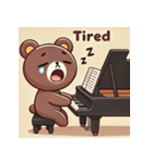 ピアノくまスタンプ（個別スタンプ：37）