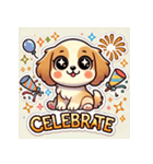 かわいい子犬の気持ち（個別スタンプ：1）