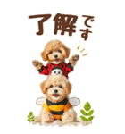 癒しプードルの春のあいさつ【BIG】（個別スタンプ：7）