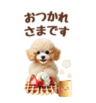 癒しプードルの春のあいさつ【BIG】（個別スタンプ：22）