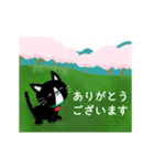 ハチワレ猫さくら 動くスタンプ♪ 春（個別スタンプ：6）