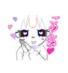 うさぎ女の子スタンプ（個別スタンプ：8）