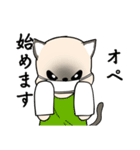 プールサイドのシャム猫（個別スタンプ：25）