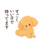 恋人に嫉妬するかまってちゃん犬(トイプー)（個別スタンプ：22）