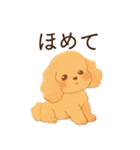 恋人に嫉妬するかまってちゃん犬(トイプー)（個別スタンプ：27）