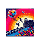 ロマンティック鉄道❤️恋の片道切符（個別スタンプ：8）