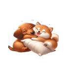 ダックスフント＆柴犬 ずっと一緒（個別スタンプ：2）