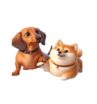 ダックスフント＆柴犬 ずっと一緒（個別スタンプ：5）