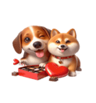 ダックスフント＆柴犬 ずっと一緒（個別スタンプ：7）