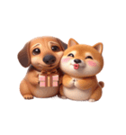 ダックスフント＆柴犬 ずっと一緒（個別スタンプ：9）