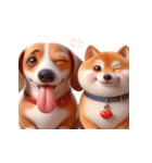 ダックスフント＆柴犬 ずっと一緒（個別スタンプ：20）