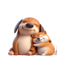 ダックスフント＆柴犬 ずっと一緒（個別スタンプ：22）