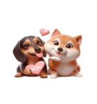 ダックスフント＆柴犬 ずっと一緒（個別スタンプ：25）