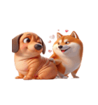 ダックスフント＆柴犬 ずっと一緒（個別スタンプ：30）