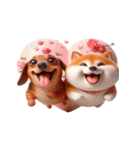 ダックスフント＆柴犬 ずっと一緒（個別スタンプ：31）
