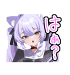 猫耳ゴスロリの女の子スタンプ1（個別スタンプ：2）