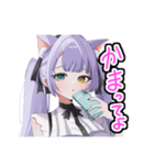 猫耳ゴスロリの女の子スタンプ1（個別スタンプ：5）