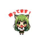 ツンデレみどりちゃんのメッセージ（個別スタンプ：16）