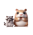 カピバラ＆アライグマ 甘えん坊（個別スタンプ：23）
