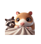 カピバラ＆アライグマ 甘えん坊（個別スタンプ：30）