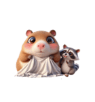 カピバラ＆アライグマ 甘えん坊（個別スタンプ：31）