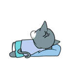 静かな灰色猫（個別スタンプ：13）