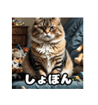 ふとった茶トラのネコ（個別スタンプ：3）