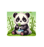 ぱんだの日常ʕ⁠´⁠•⁠ ⁠ᴥ⁠•̥⁠`⁠ʔ（個別スタンプ：4）