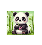 ぱんだの日常ʕ⁠´⁠•⁠ ⁠ᴥ⁠•̥⁠`⁠ʔ（個別スタンプ：5）