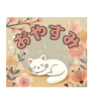 ふわふわ春猫日和（個別スタンプ：6）