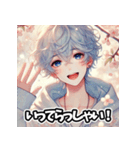 「春のイケメン - 優しくて甘い彼」（個別スタンプ：3）