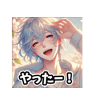 「春のイケメン - 優しくて甘い彼」（個別スタンプ：26）