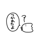 白黒でシンプルなおばけ（個別スタンプ：34）