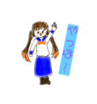 挨拶！可愛いシンプルイラストみかんちゃん（個別スタンプ：12）
