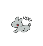 同じ顔しかしないうさぎ（個別スタンプ：37）