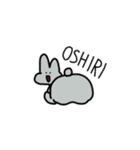 同じ顔しかしないうさぎ（個別スタンプ：38）