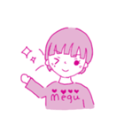 テニスが好きなめぐみと猫たち（個別スタンプ：2）
