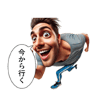 魚眼男子のごあいさつ（個別スタンプ：25）