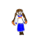 可愛いシンプルイラストみかんちゃん（個別スタンプ：6）