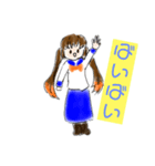 可愛いシンプルイラストみかんちゃん（個別スタンプ：11）