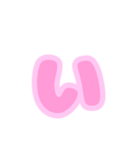 3/3ひらがな(桜風ピンク)アレンジ用等数字（個別スタンプ：16）