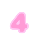 3/3ひらがな(桜風ピンク)アレンジ用等数字（個別スタンプ：23）