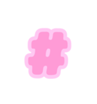3/3ひらがな(桜風ピンク)アレンジ用等数字（個別スタンプ：30）