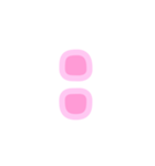 3/3ひらがな(桜風ピンク)アレンジ用等数字（個別スタンプ：34）