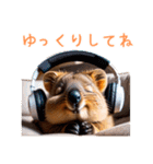 ハッピーアニマル_クオッカワラビー 33（個別スタンプ：4）