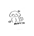 プードルのれお（10）手書き（個別スタンプ：4）