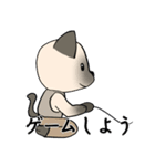 輝くシャム猫（個別スタンプ：17）