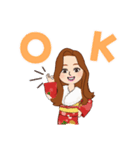 Kimono Japanese women（個別スタンプ：1）